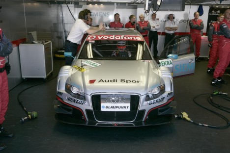 Markus Winkelhock på vej ud på Lausitzring i Toms Audi